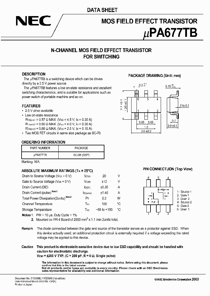 UPA677TB_204603.PDF Datasheet