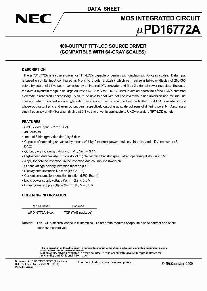 UPD16772A_239511.PDF Datasheet