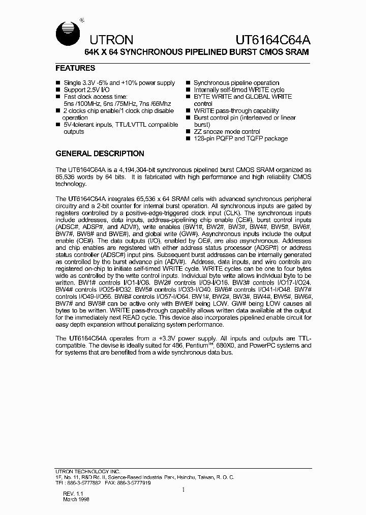 UT6164C64AQ-5_222213.PDF Datasheet