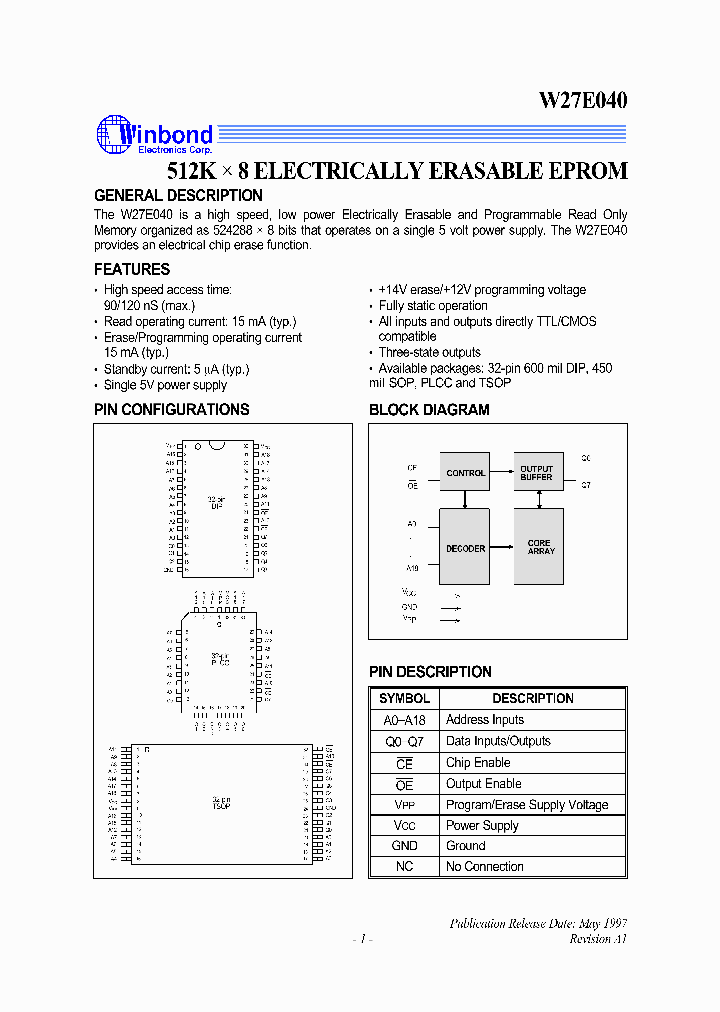 W27E040-12_146800.PDF Datasheet