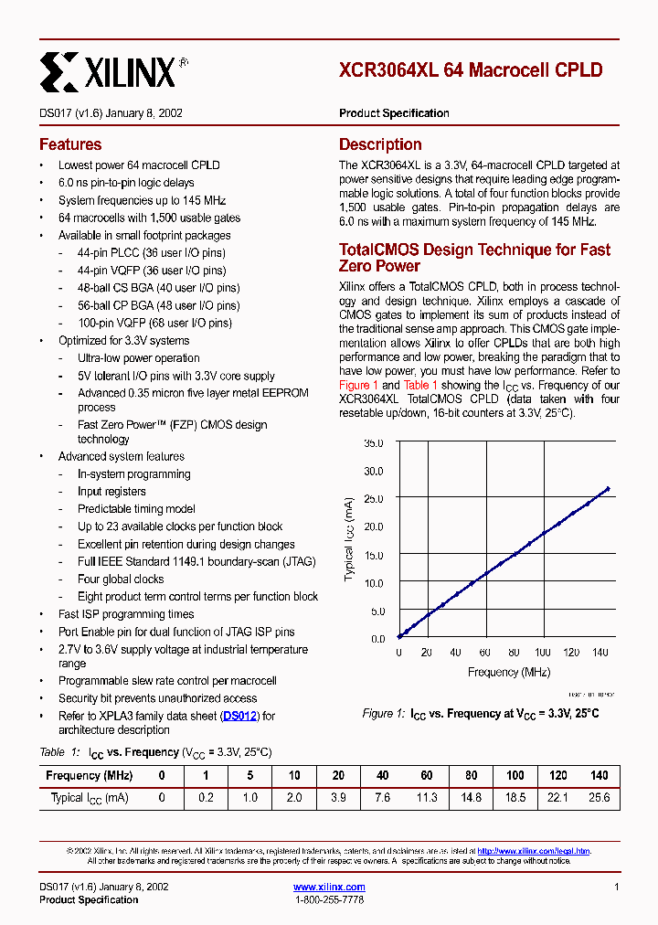 XCR3064XL-6CP56C_237313.PDF Datasheet