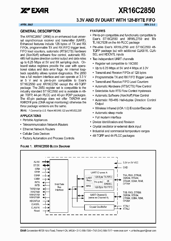 XR16C2850_229467.PDF Datasheet