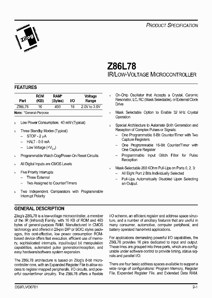 Z86L78_244931.PDF Datasheet
