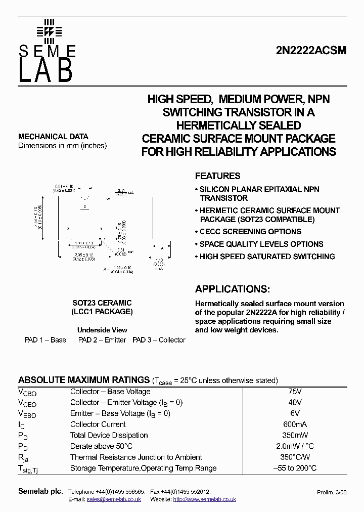 2N2222ACSM_220493.PDF Datasheet
