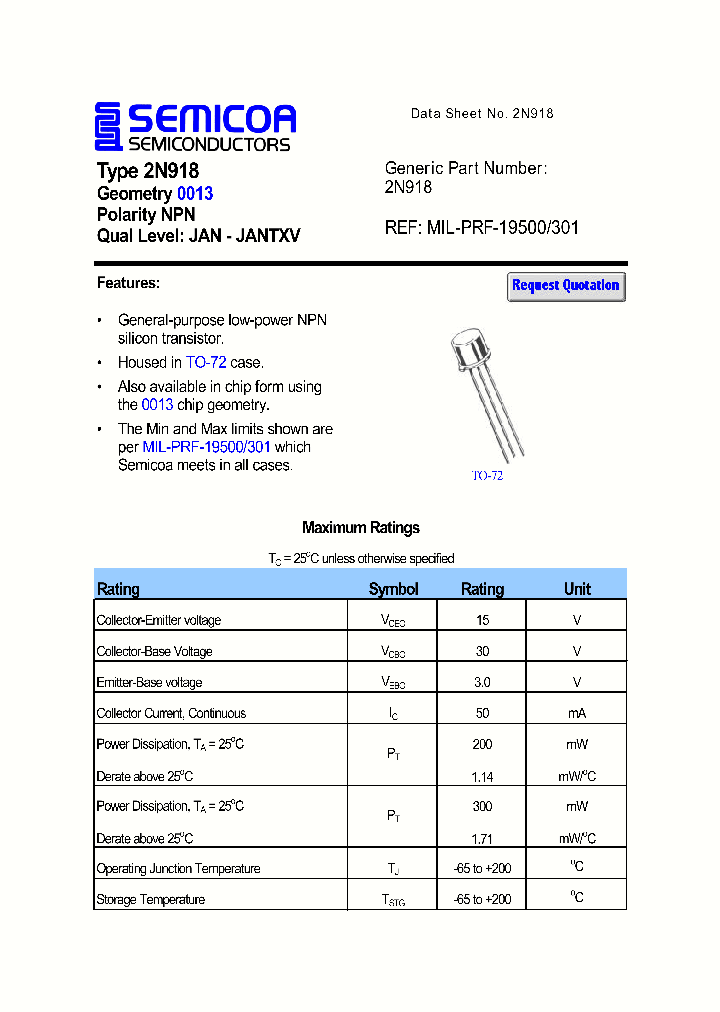 2N918_235332.PDF Datasheet