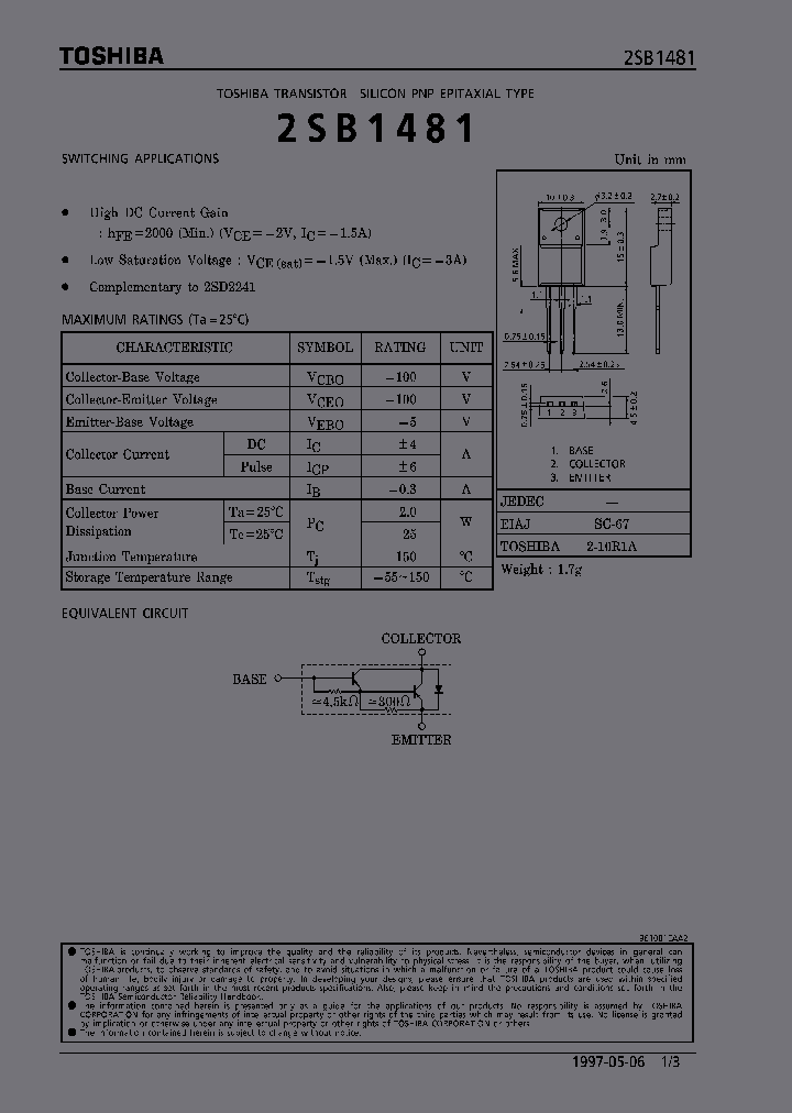 2SB1481_235882.PDF Datasheet