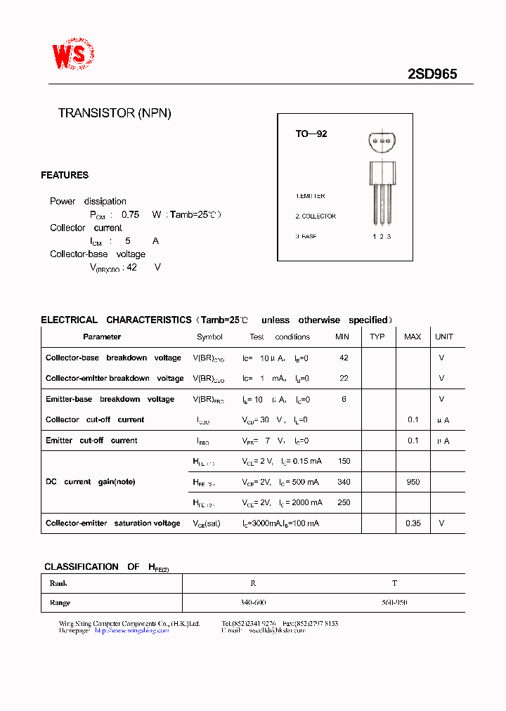 2SD965_304303.PDF Datasheet