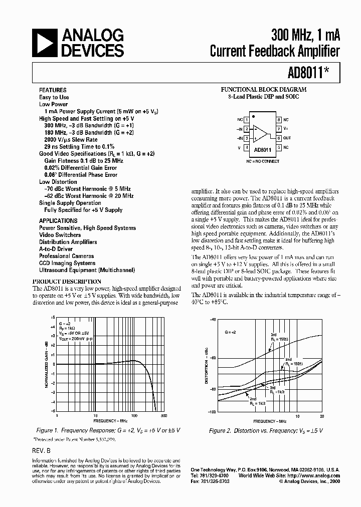 AD8011_224790.PDF Datasheet