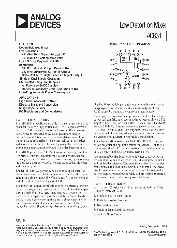 AD831AP_219973.PDF Datasheet
