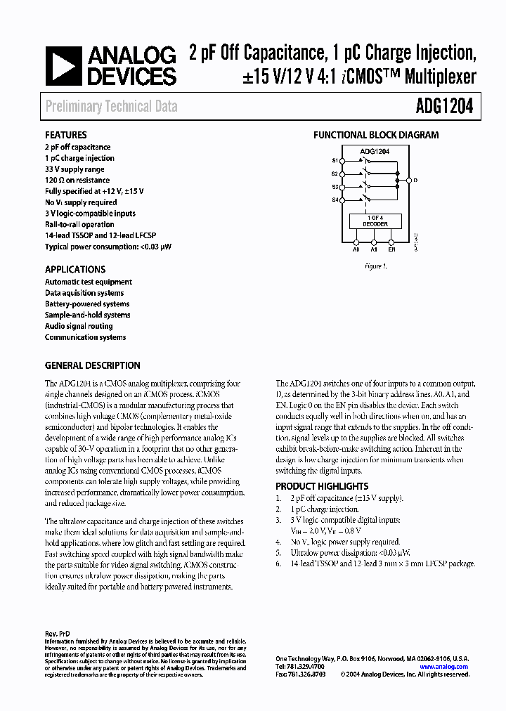 ADG1204_223797.PDF Datasheet