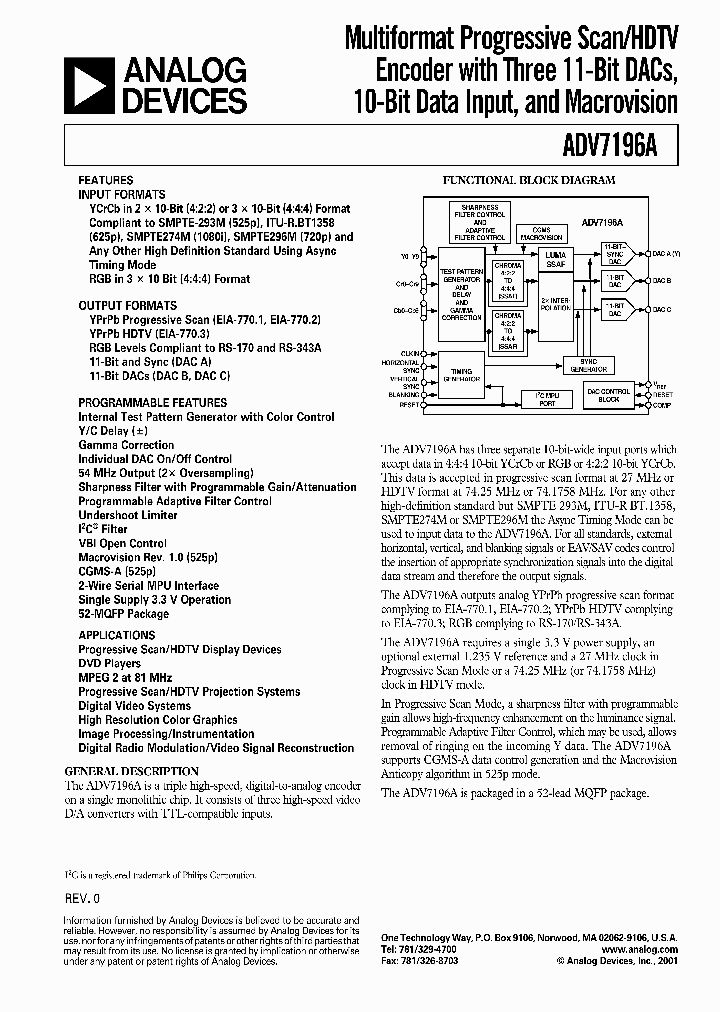 ADV7196_237522.PDF Datasheet