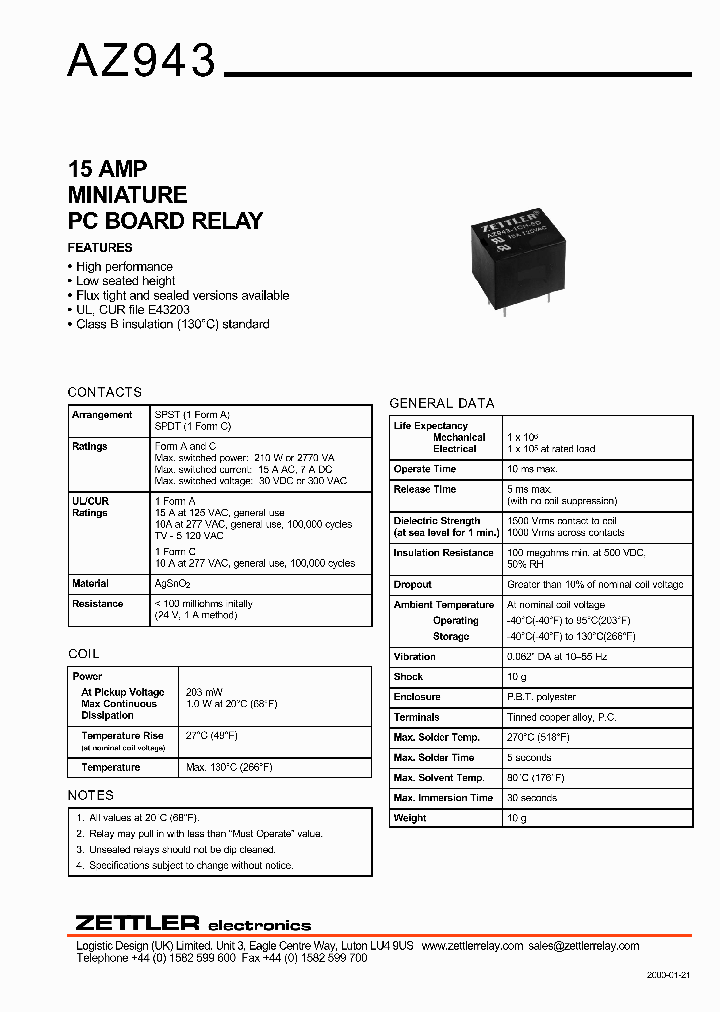 AZ943-1CH-18D_262943.PDF Datasheet