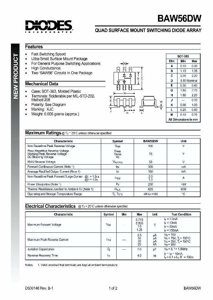 BAW56DW_224470.PDF Datasheet
