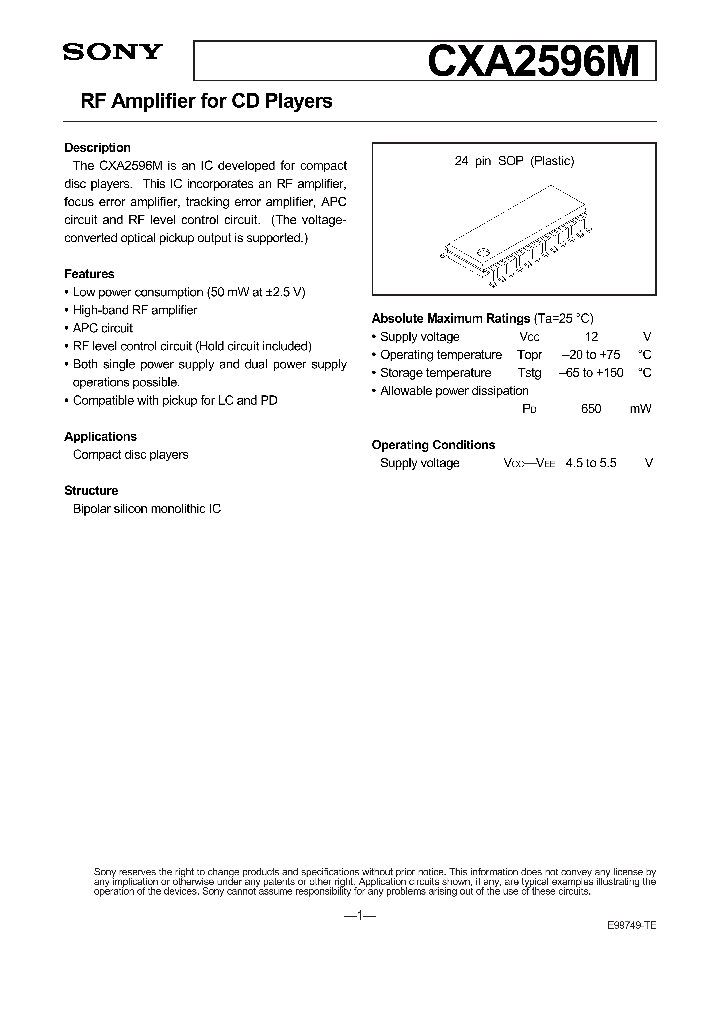 CXA2596_211625.PDF Datasheet