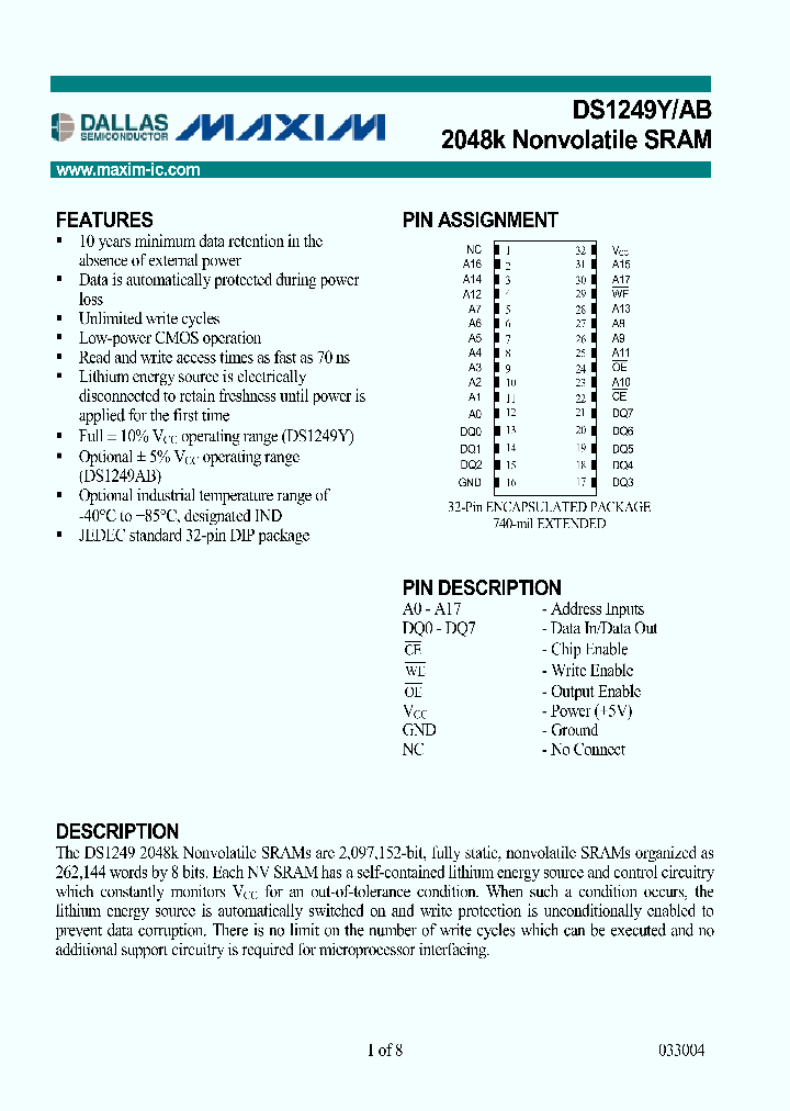 DS1249AB_221808.PDF Datasheet
