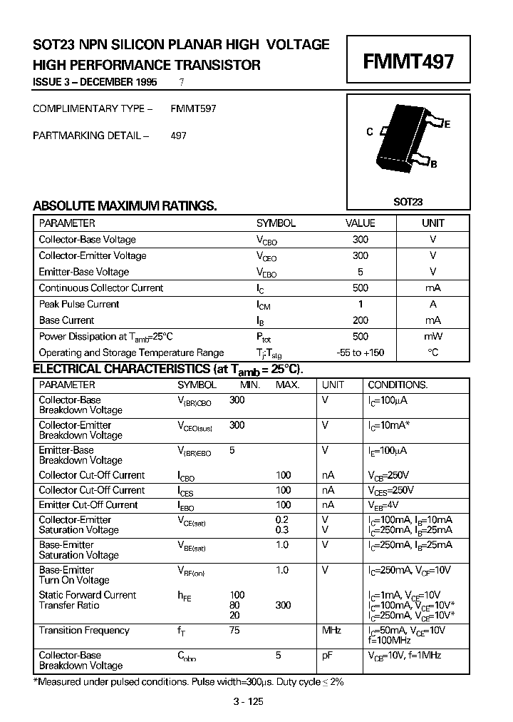 FMMT497_223207.PDF Datasheet