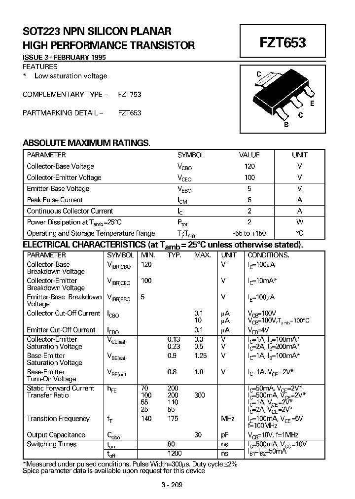 FZT653_258210.PDF Datasheet