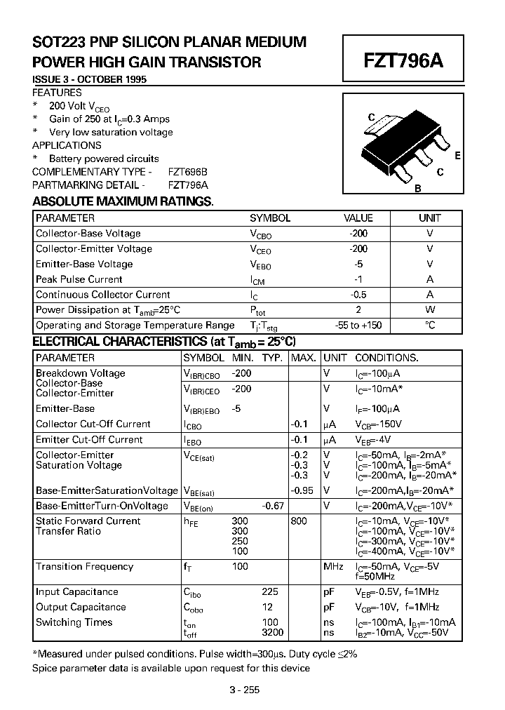 FZT796A_259897.PDF Datasheet