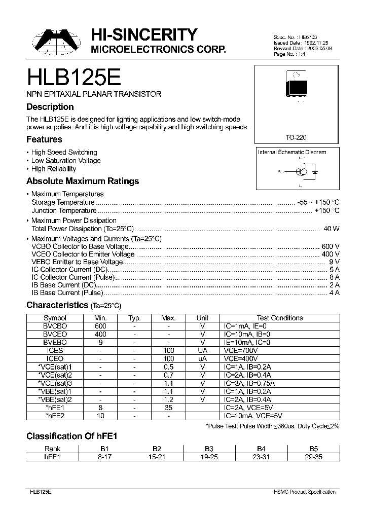 HLB125E_225612.PDF Datasheet