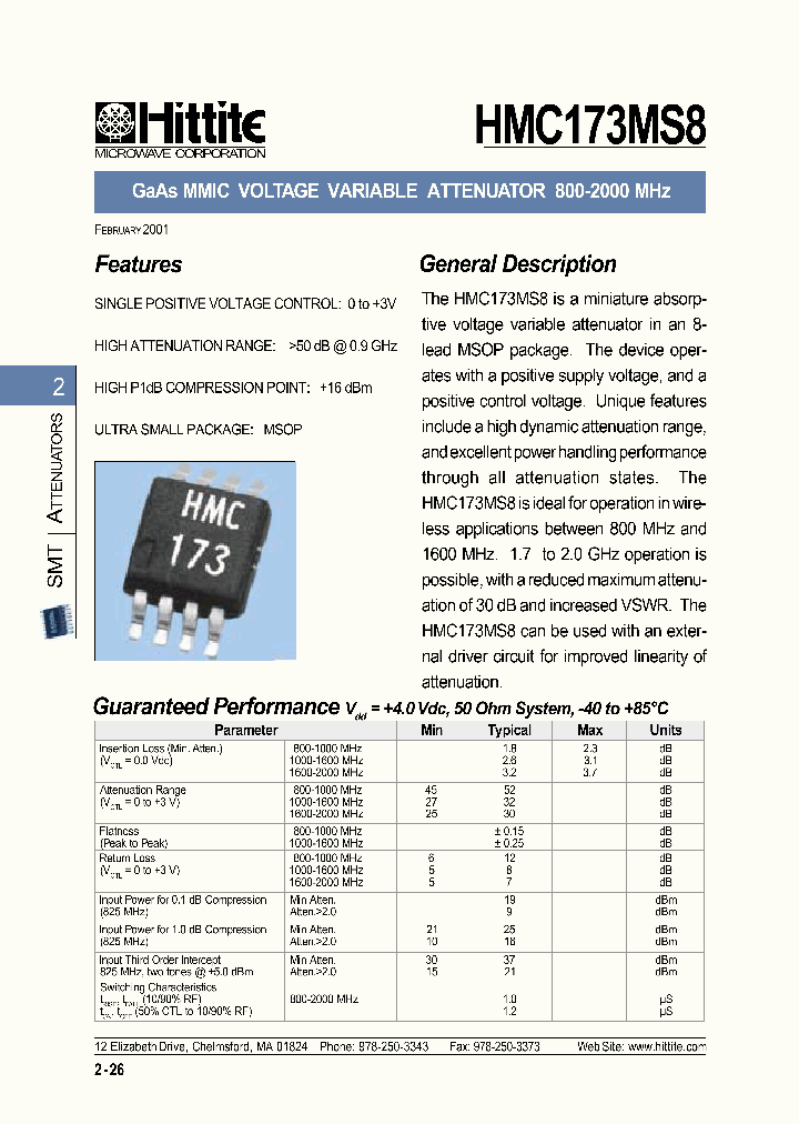 HMC173MS8_225766.PDF Datasheet