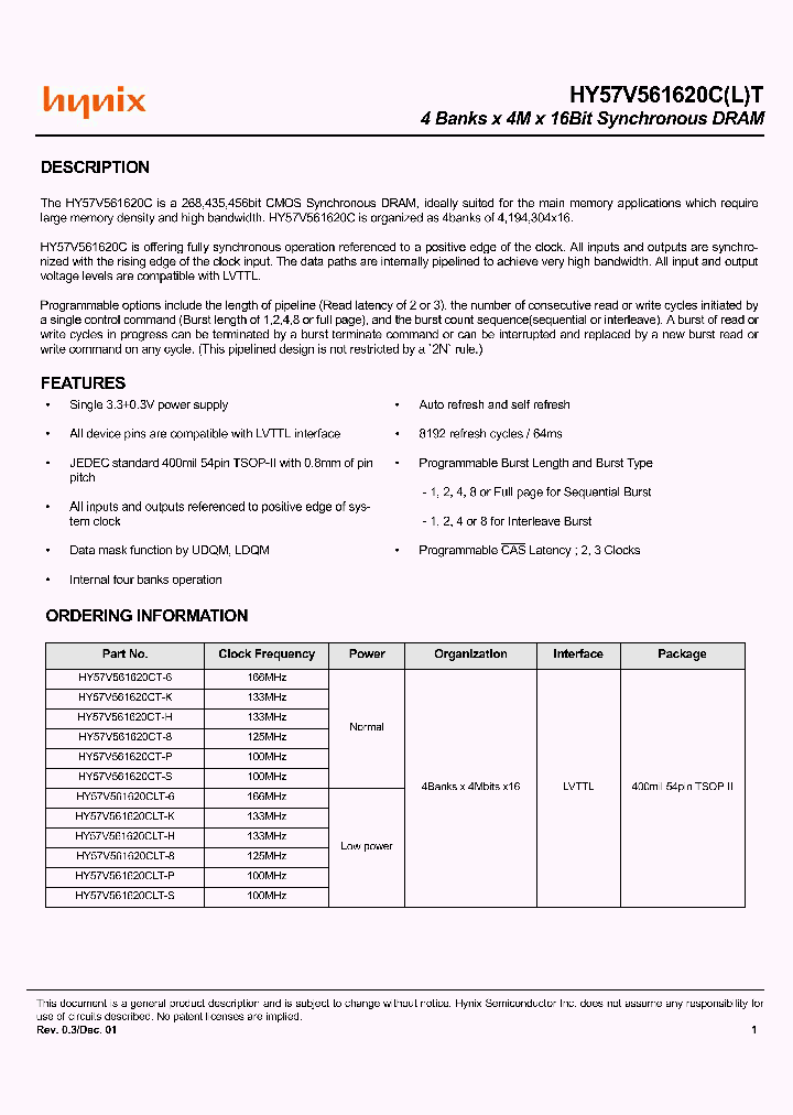 HY57V56162_186343.PDF Datasheet