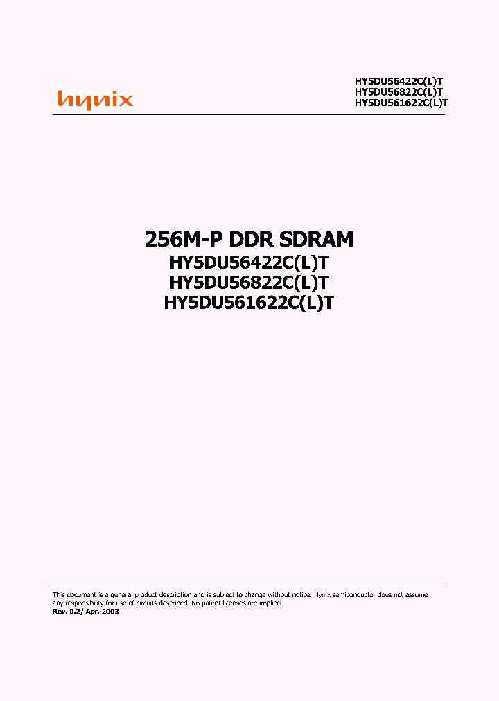 HY5DU56162_195171.PDF Datasheet