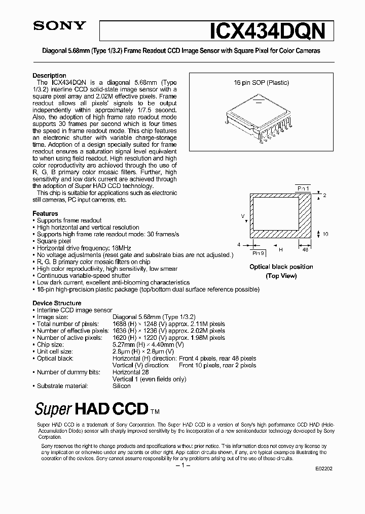 ICX434DQN_201478.PDF Datasheet