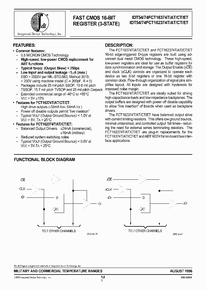 IDT74FCT16_202438.PDF Datasheet