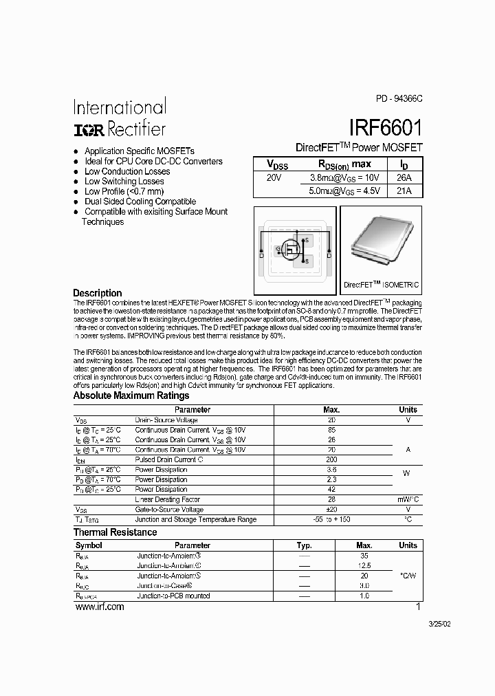 IRF6601_212091.PDF Datasheet