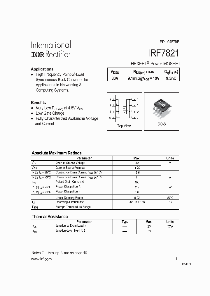 IRF7821_213851.PDF Datasheet