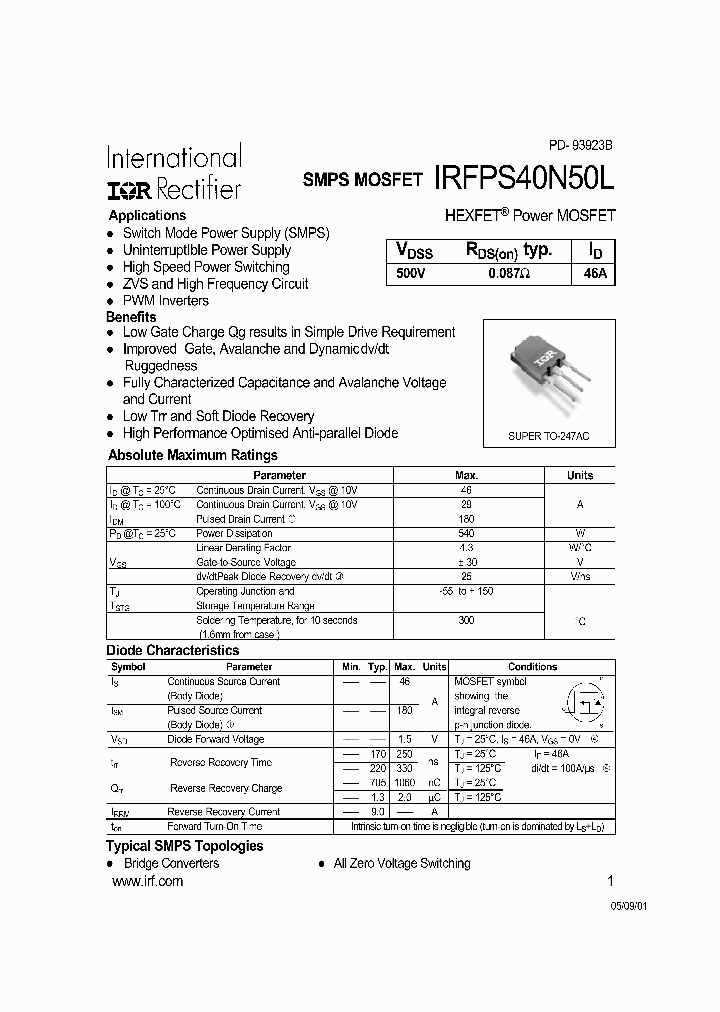 IRFPS40N50L_230718.PDF Datasheet