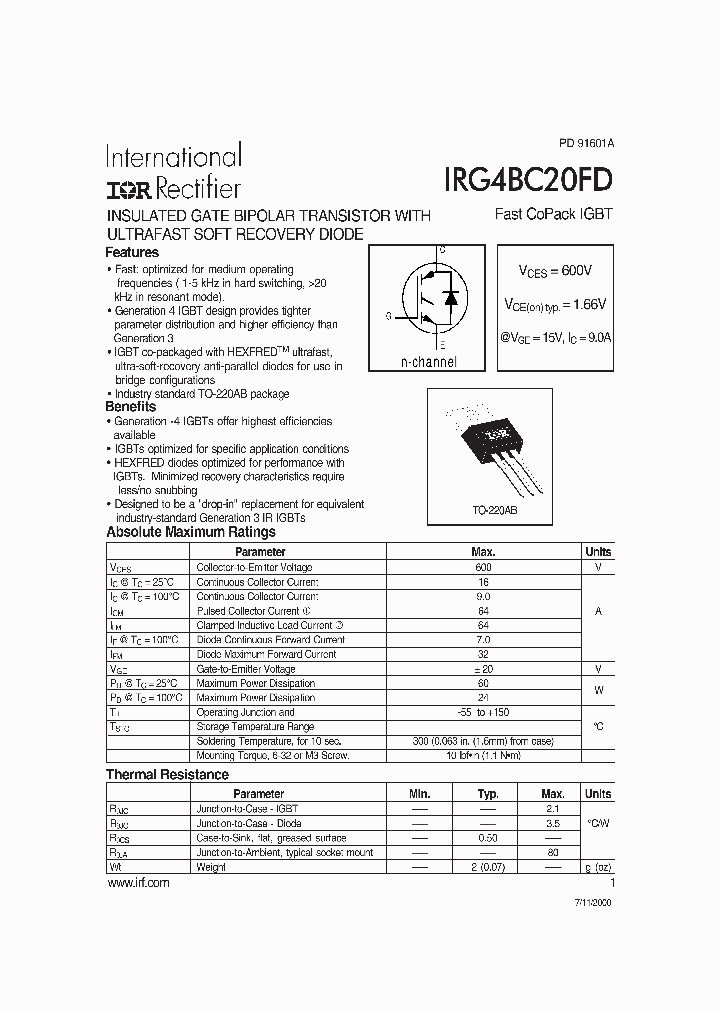 IRG4BC20FD_234337.PDF Datasheet