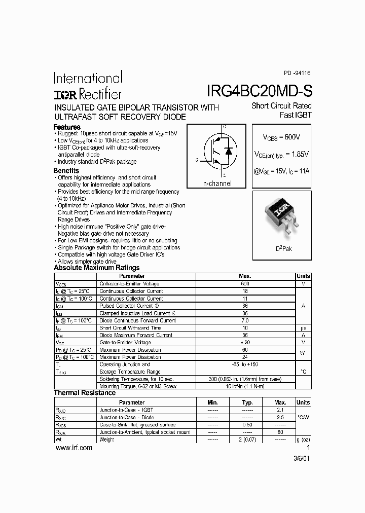 IRG4BC20MDS_234347.PDF Datasheet