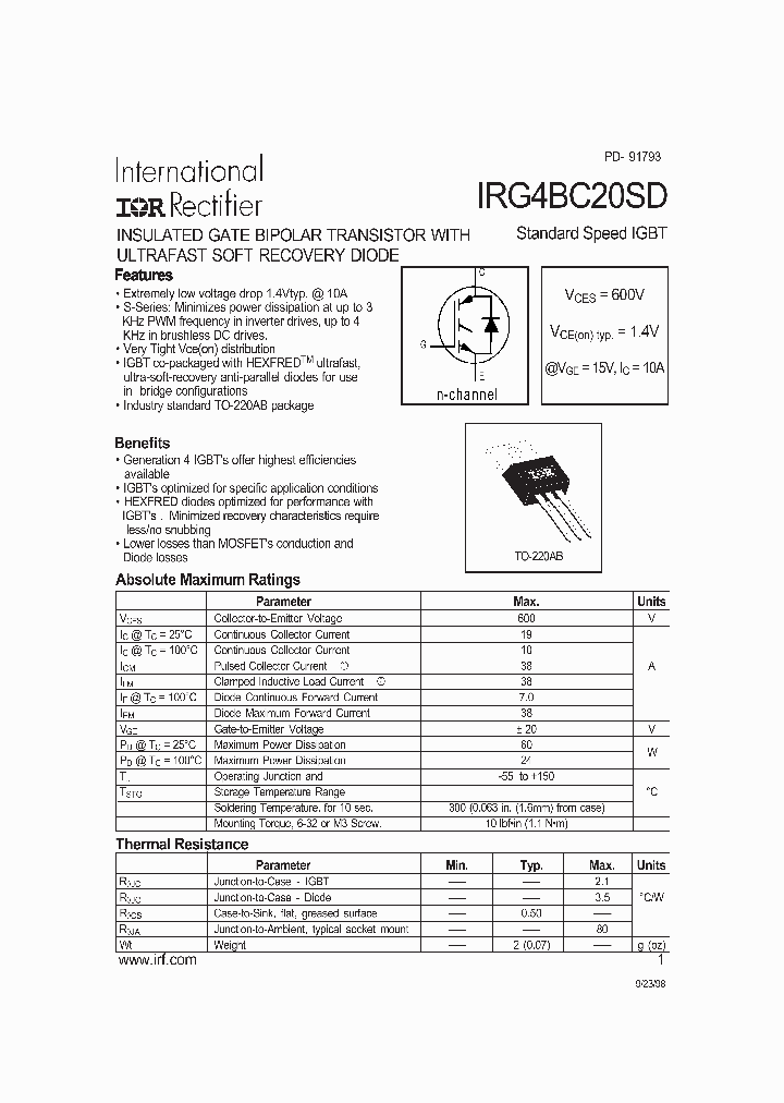 IRG4BC20SD_234350.PDF Datasheet