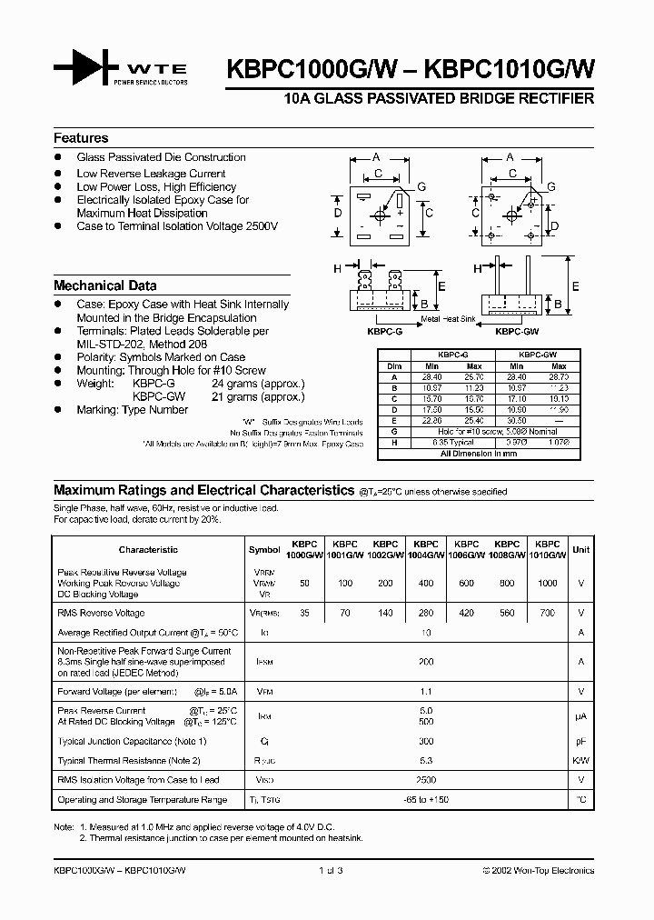 KBPC1008G_37768.PDF Datasheet