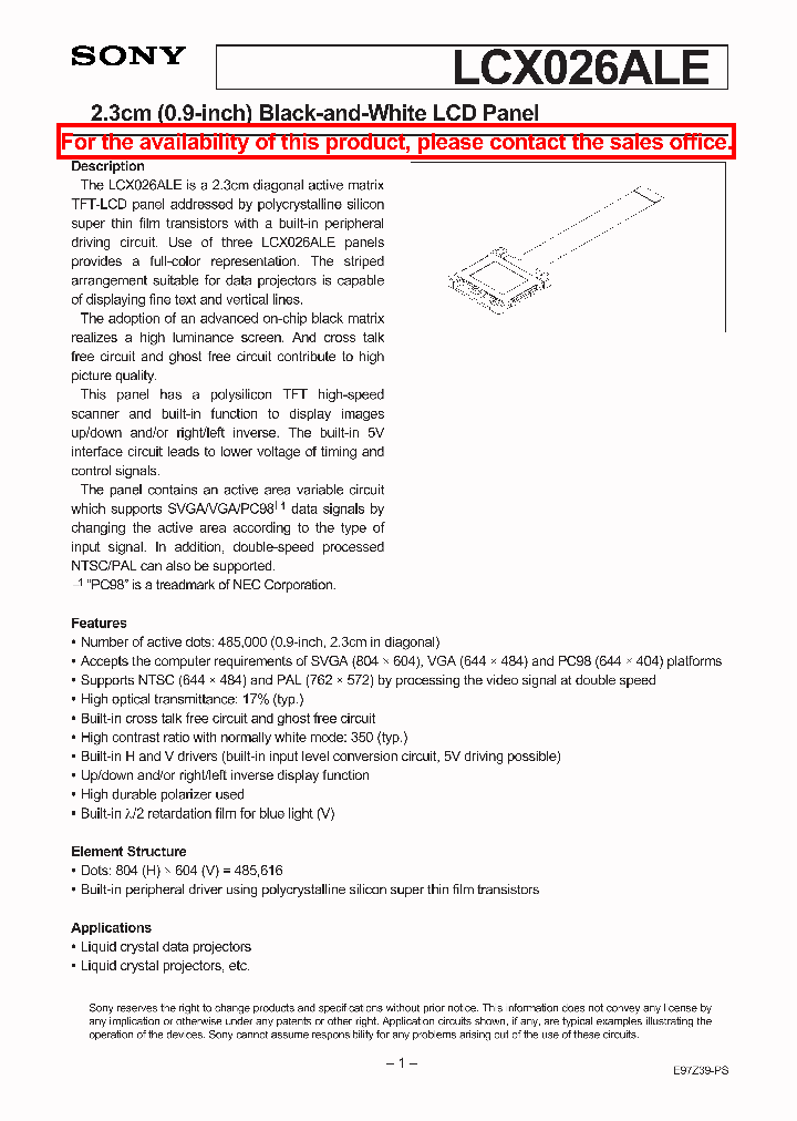 LCX026ALE_234877.PDF Datasheet