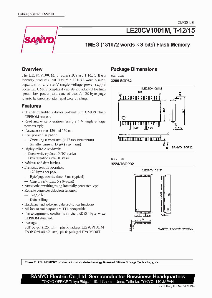 LE28CV1001M_220226.PDF Datasheet