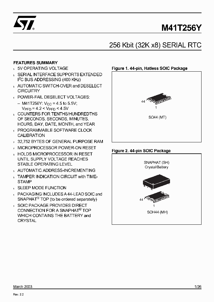 M41T256Y_218166.PDF Datasheet