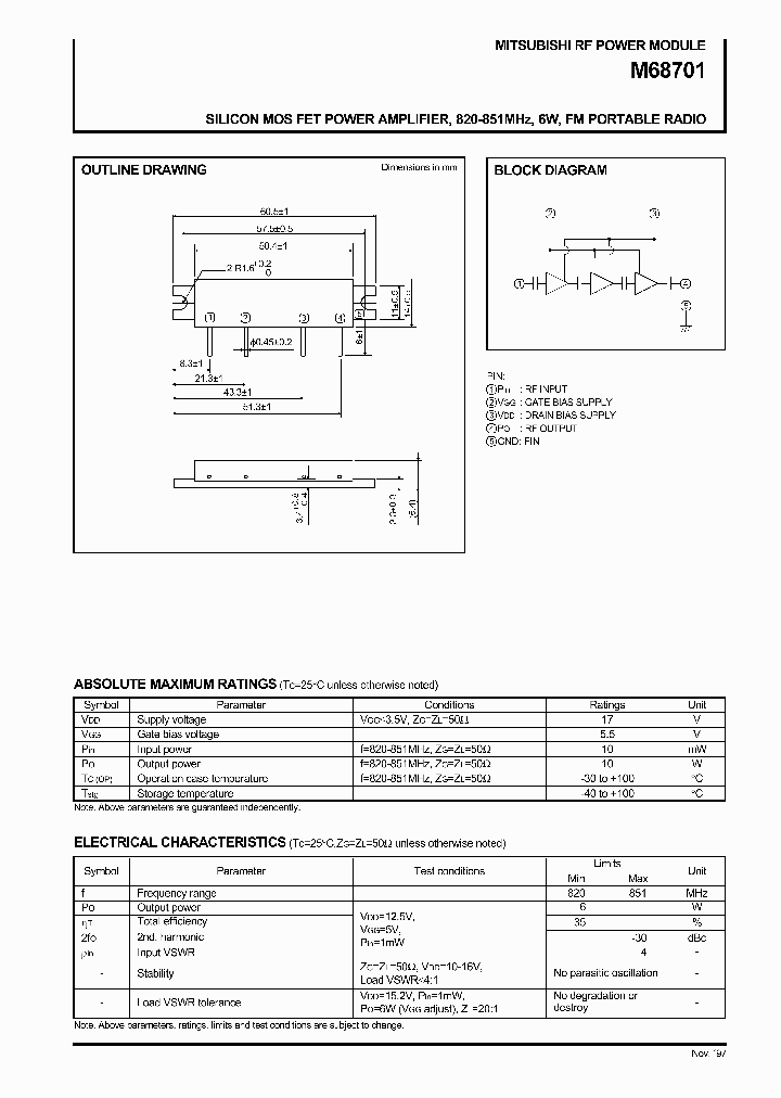 M68701_229293.PDF Datasheet