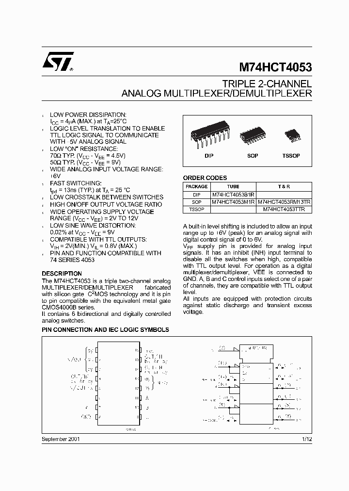 M74HCT4053_214202.PDF Datasheet
