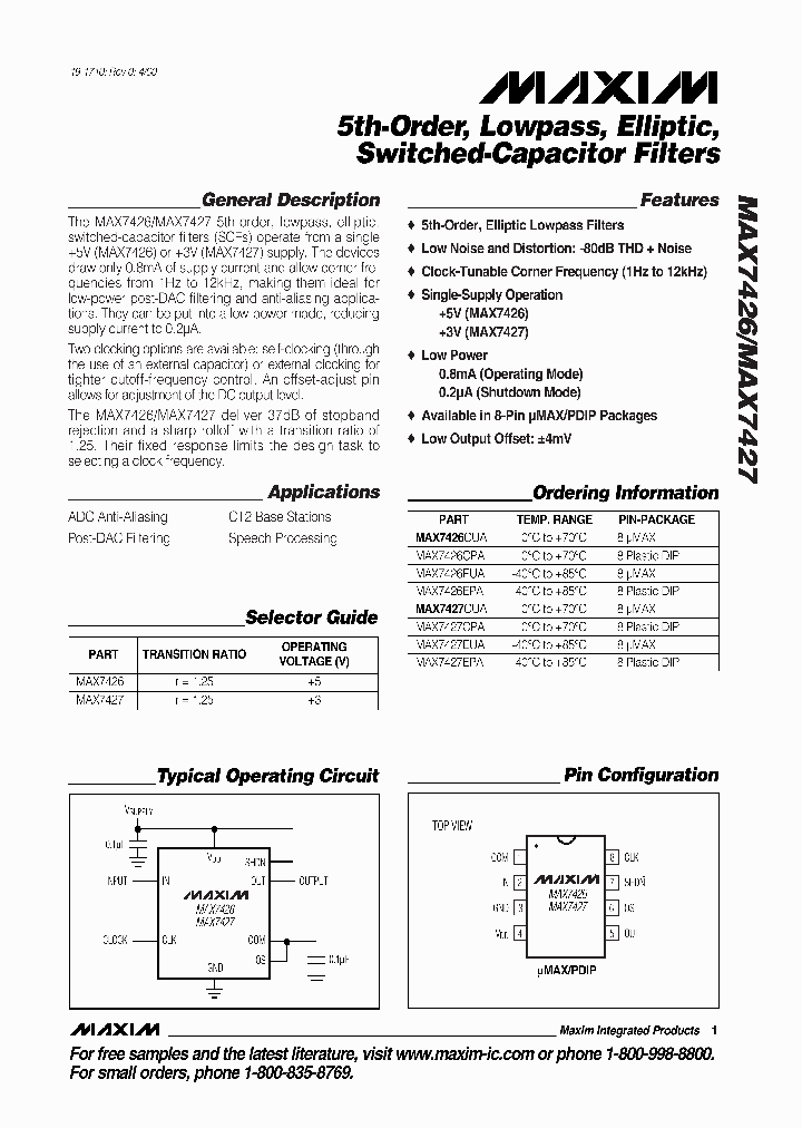 MAX7427_221420.PDF Datasheet