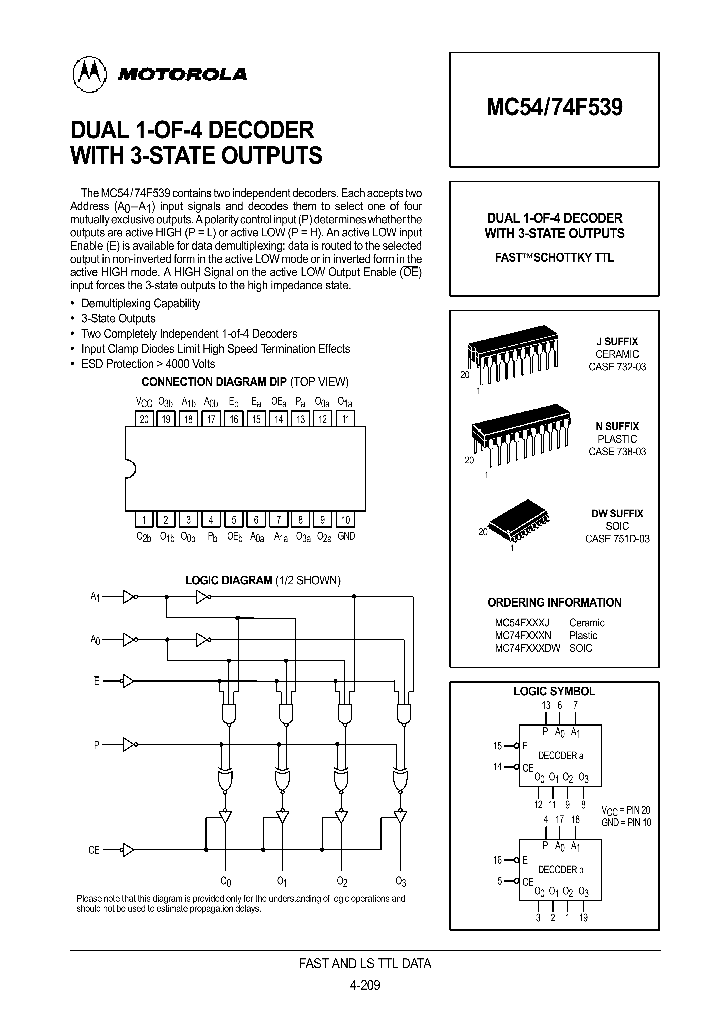 MC74F539DW_224294.PDF Datasheet