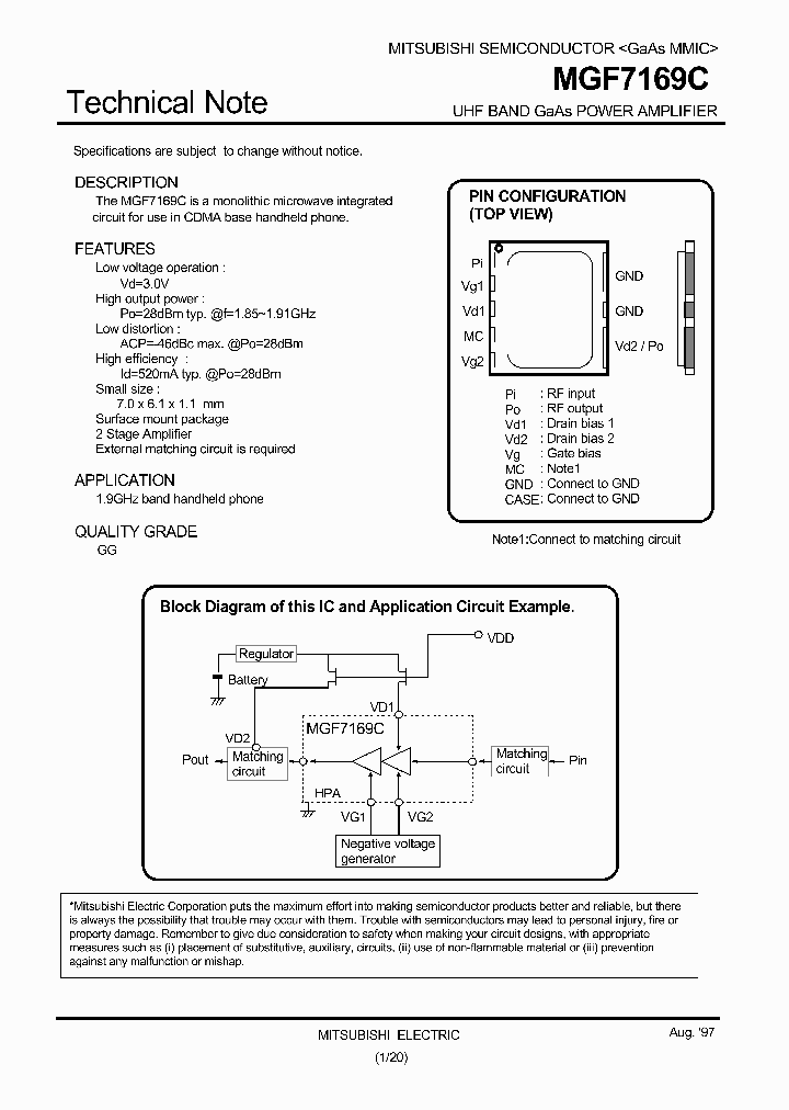 MGF7169C_214557.PDF Datasheet