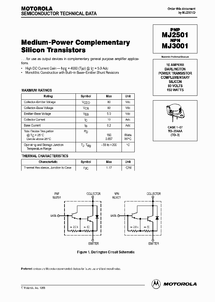 MJ3001_170313.PDF Datasheet