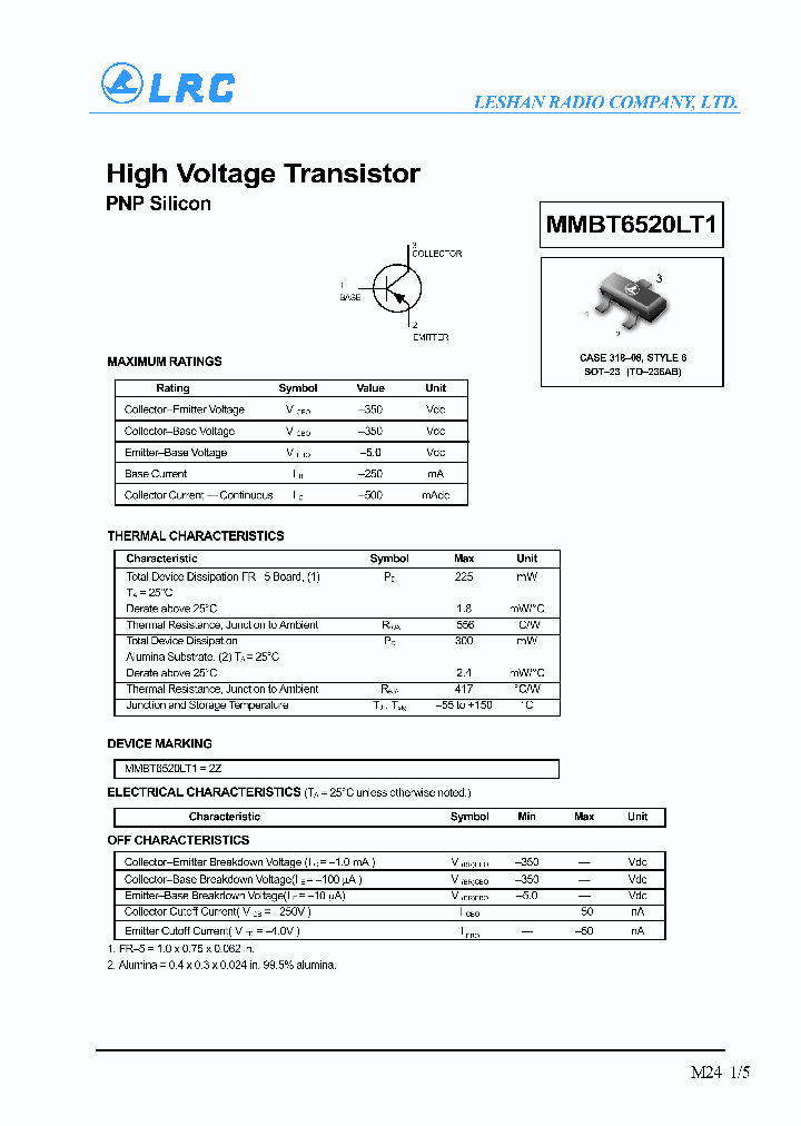 MMBT6520_222304.PDF Datasheet
