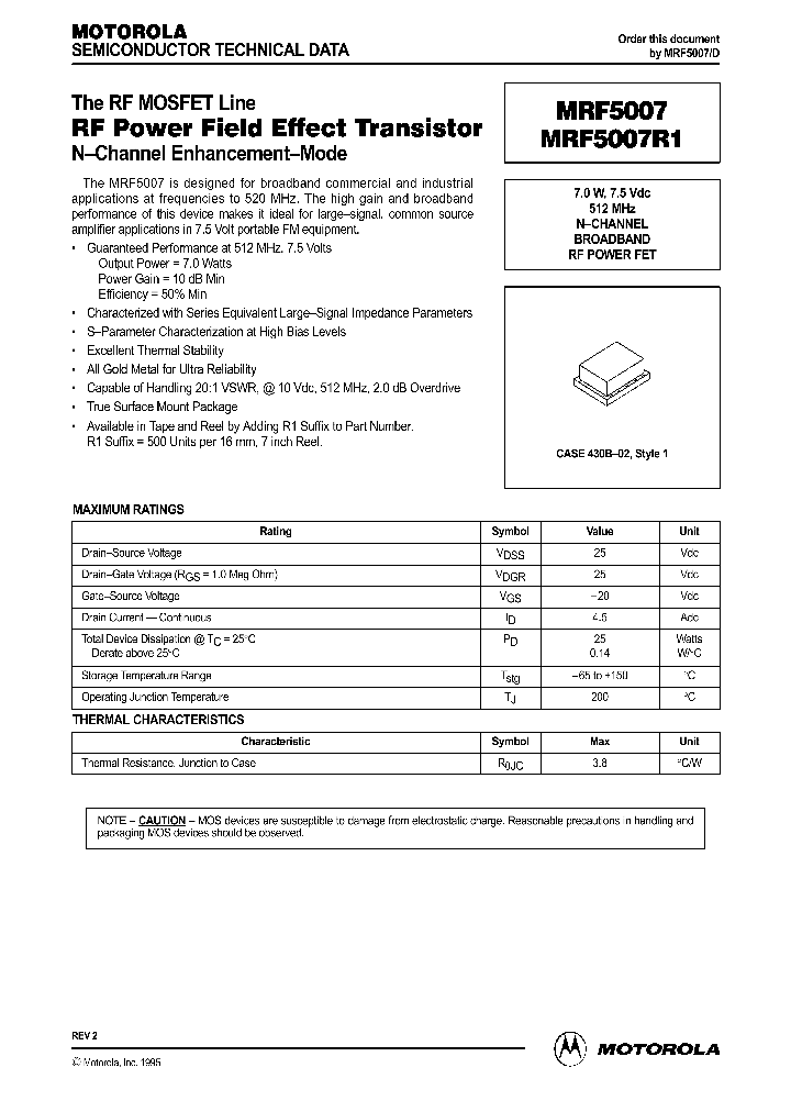 MRF5007R1_202909.PDF Datasheet