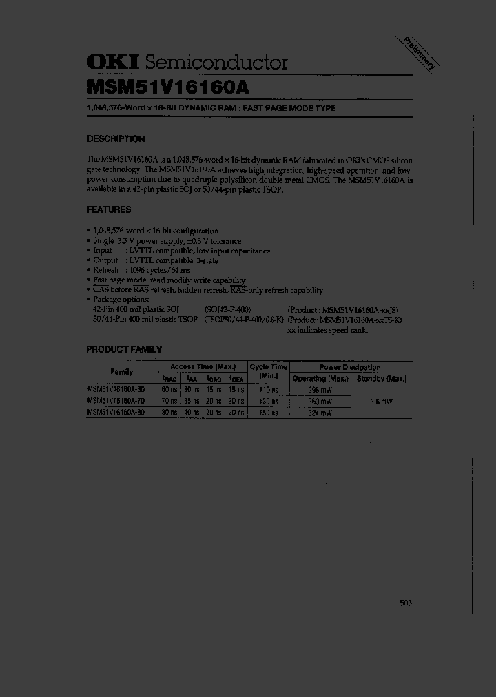 MSM51V16160A_228989.PDF Datasheet