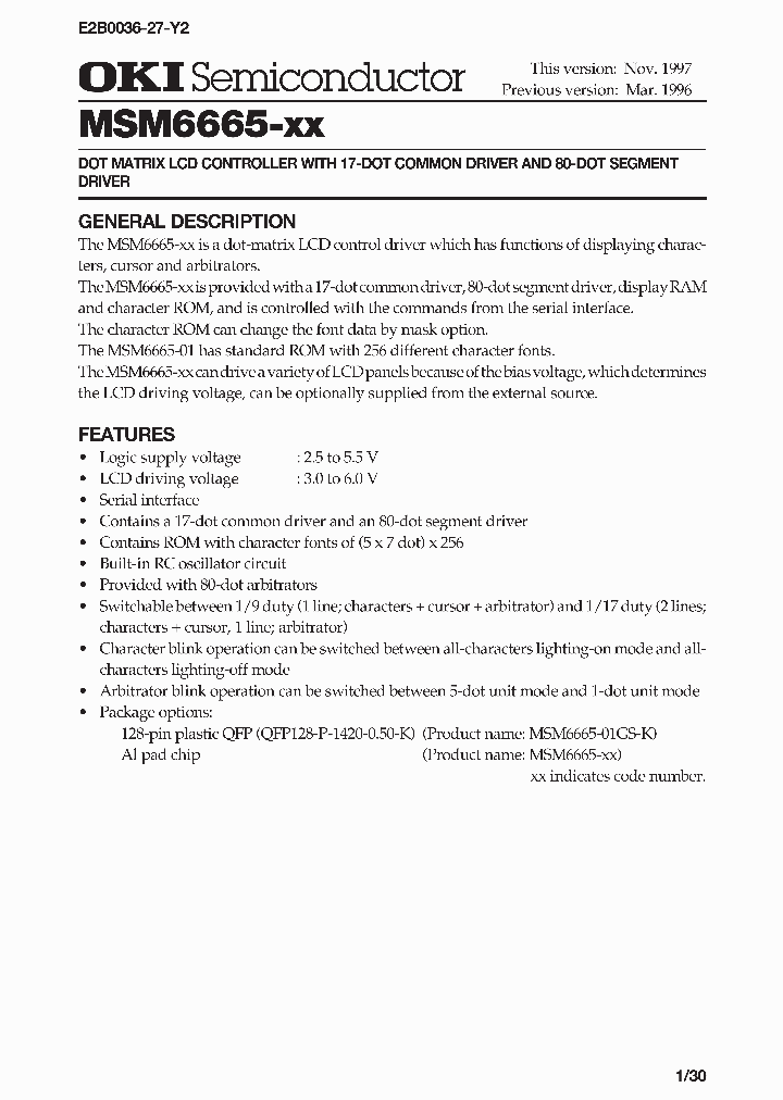 MSM6665_237810.PDF Datasheet