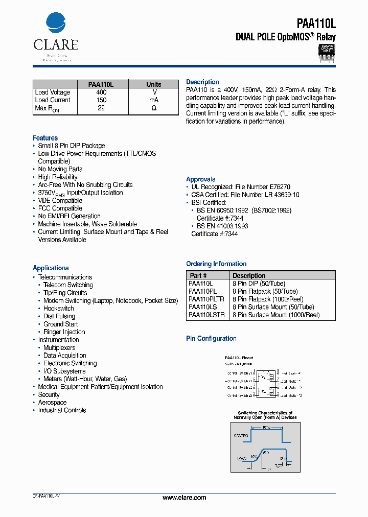 PAA110L_224983.PDF Datasheet