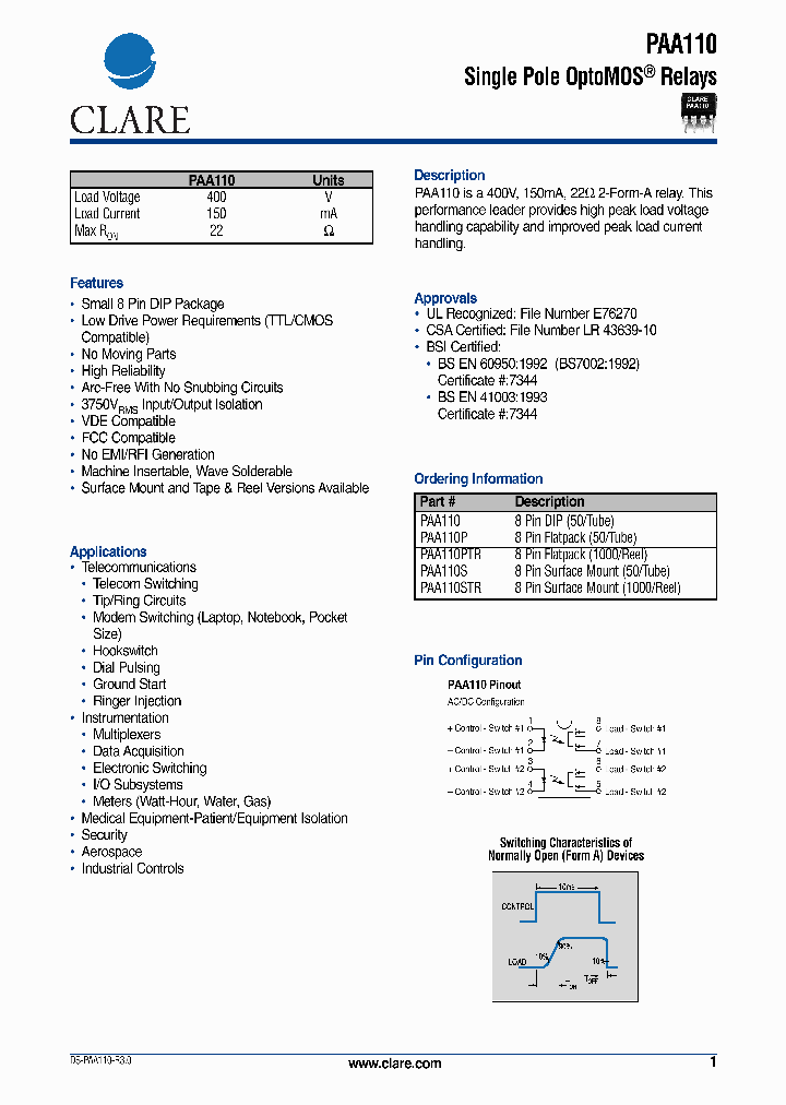 PAA110_224982.PDF Datasheet